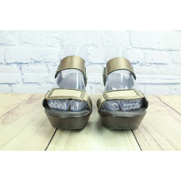 Naot Treasure Grecian Copper Brown Leather Slip-on Wedge Sandal Size 9.5 - Picture 4 of 10